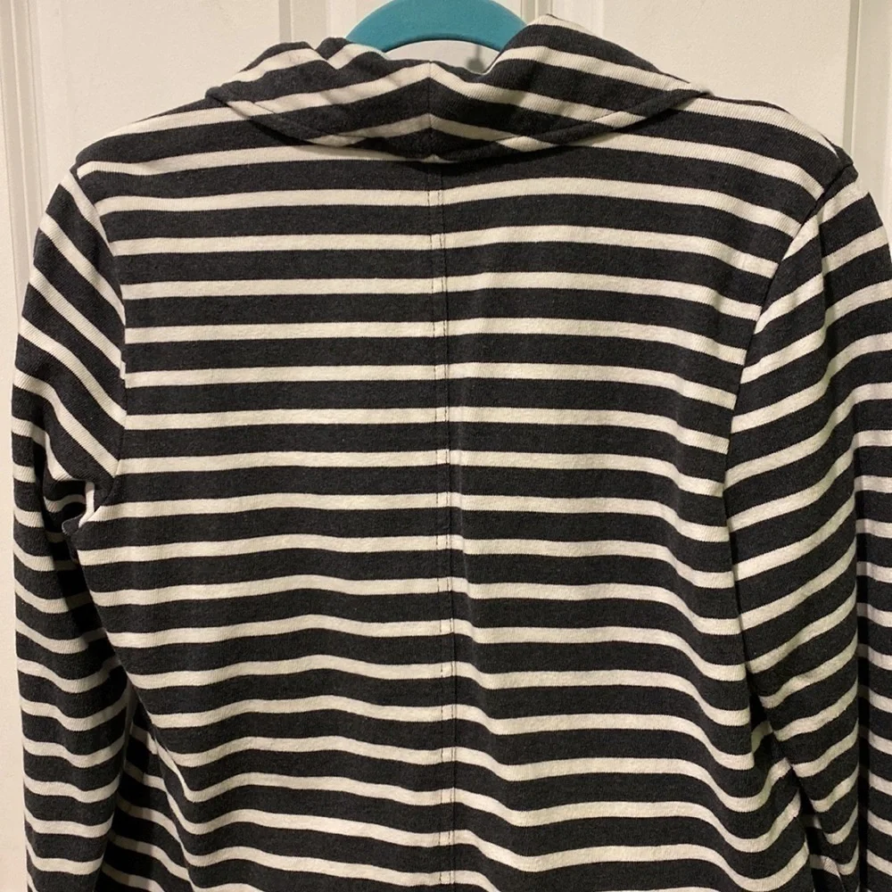 Gap Striped Moto Style Zip Blazer Jacket EUC